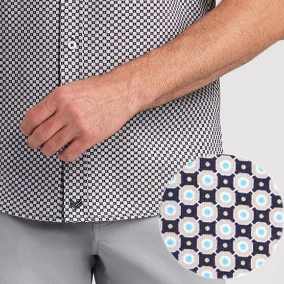 Buttercloth Men's Slim Fit Focal Point In Icy Cotton- Navy Chateau -L -NWOT - Picture 4 of 9